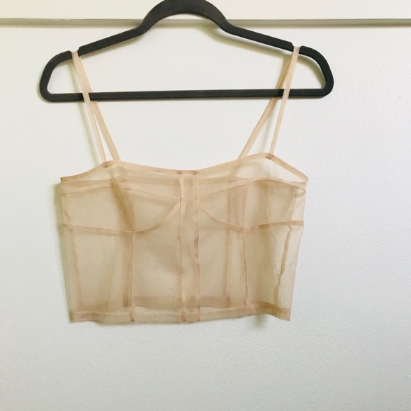 Zara Other - ZARA NUDE MESH BRALETTE